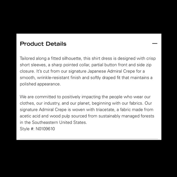 Theory Fitted Admirals Shirt Dress. - Picture 9 of 9